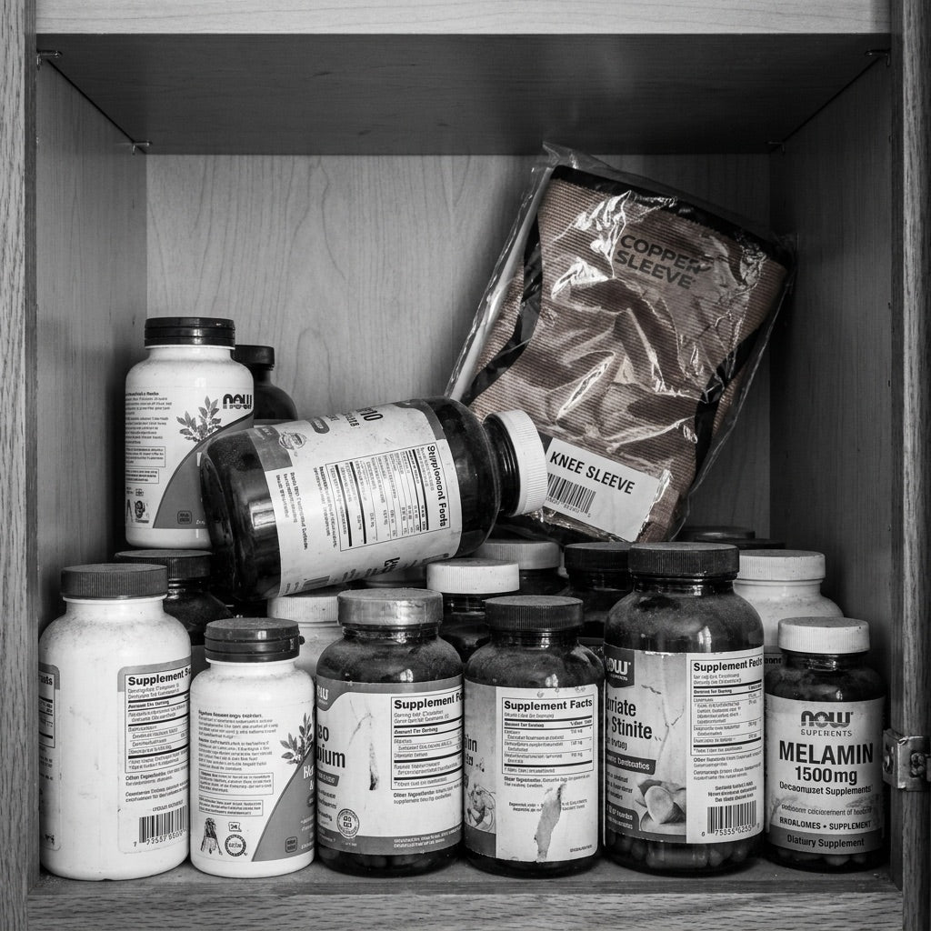 The cabinet full of supplements that didn&rsquo;t work